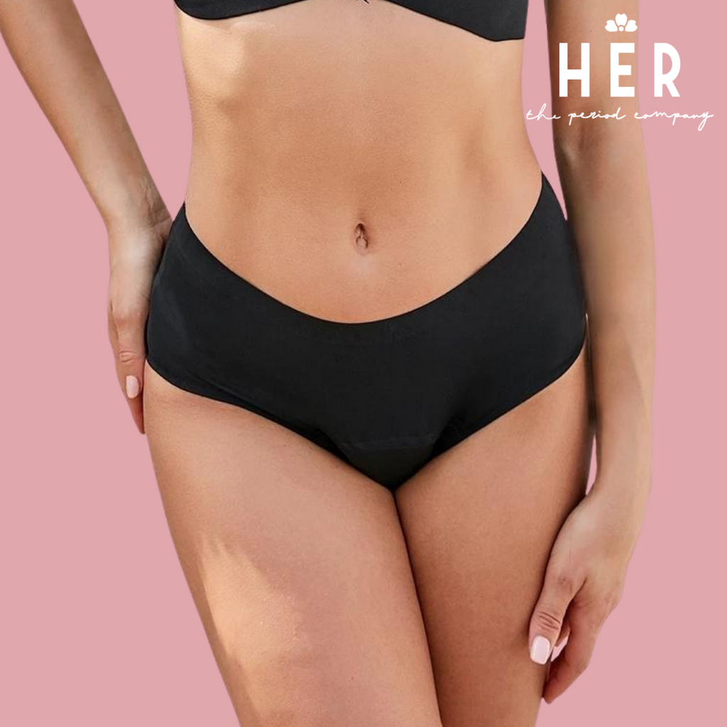 Dana Seamless Period Underwear (Black) – H E R Period Co.