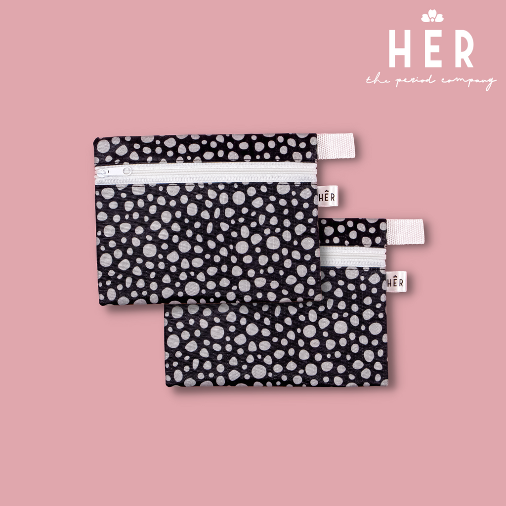 HER Wet or Dry Pouch for Period Underwear and Reusable Pads – H E R Period  Co.