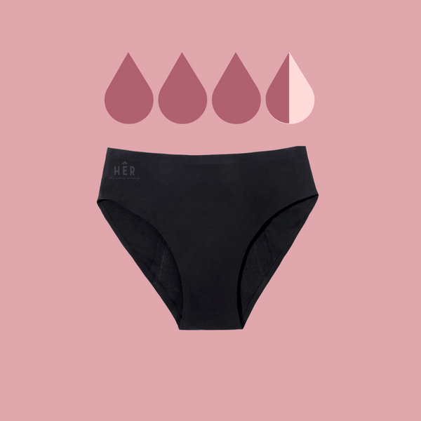 Dana Seamless Period Underwear (Black)